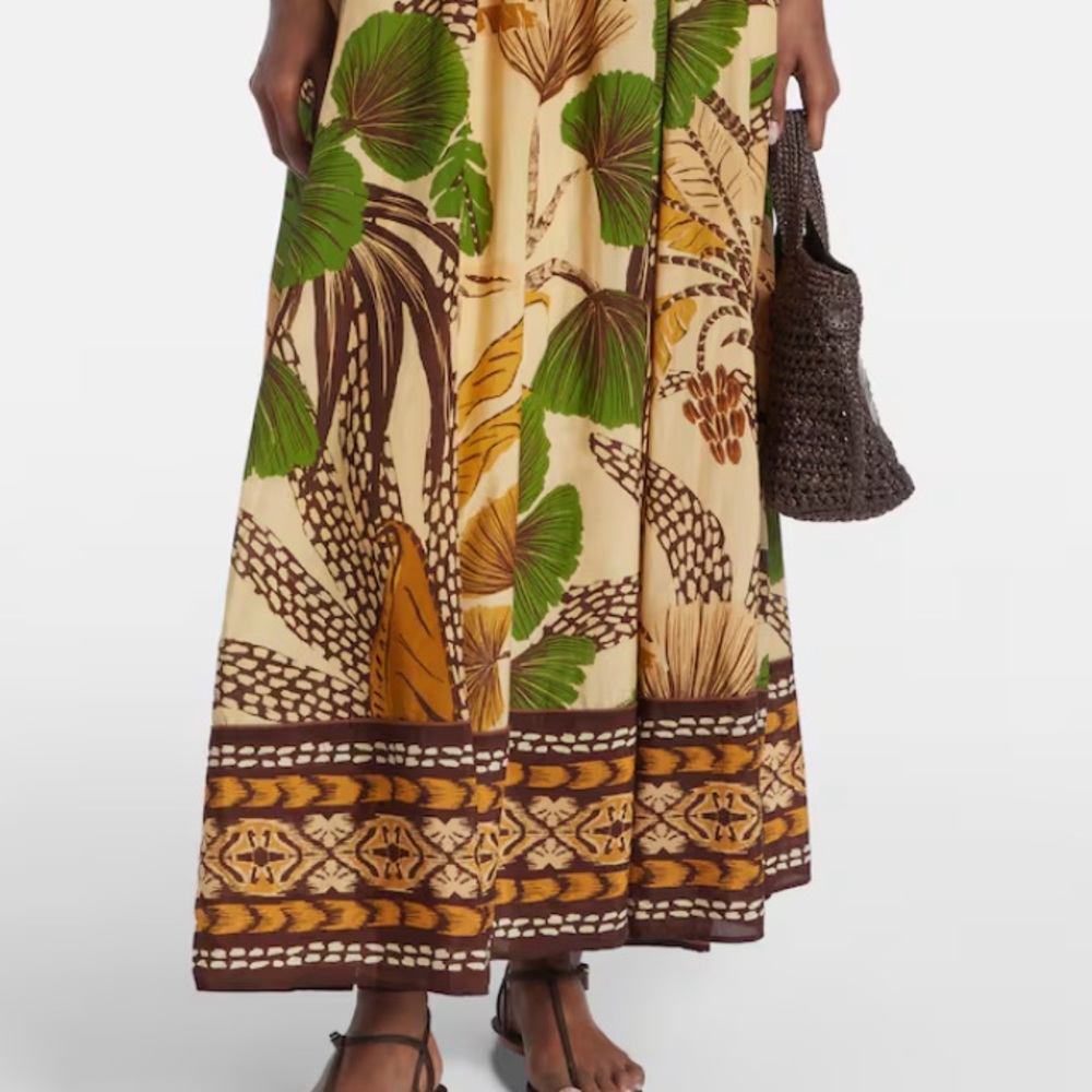 FarmRio | Foliage Sketch Sand Maxi Dress - Picture 5 of 5